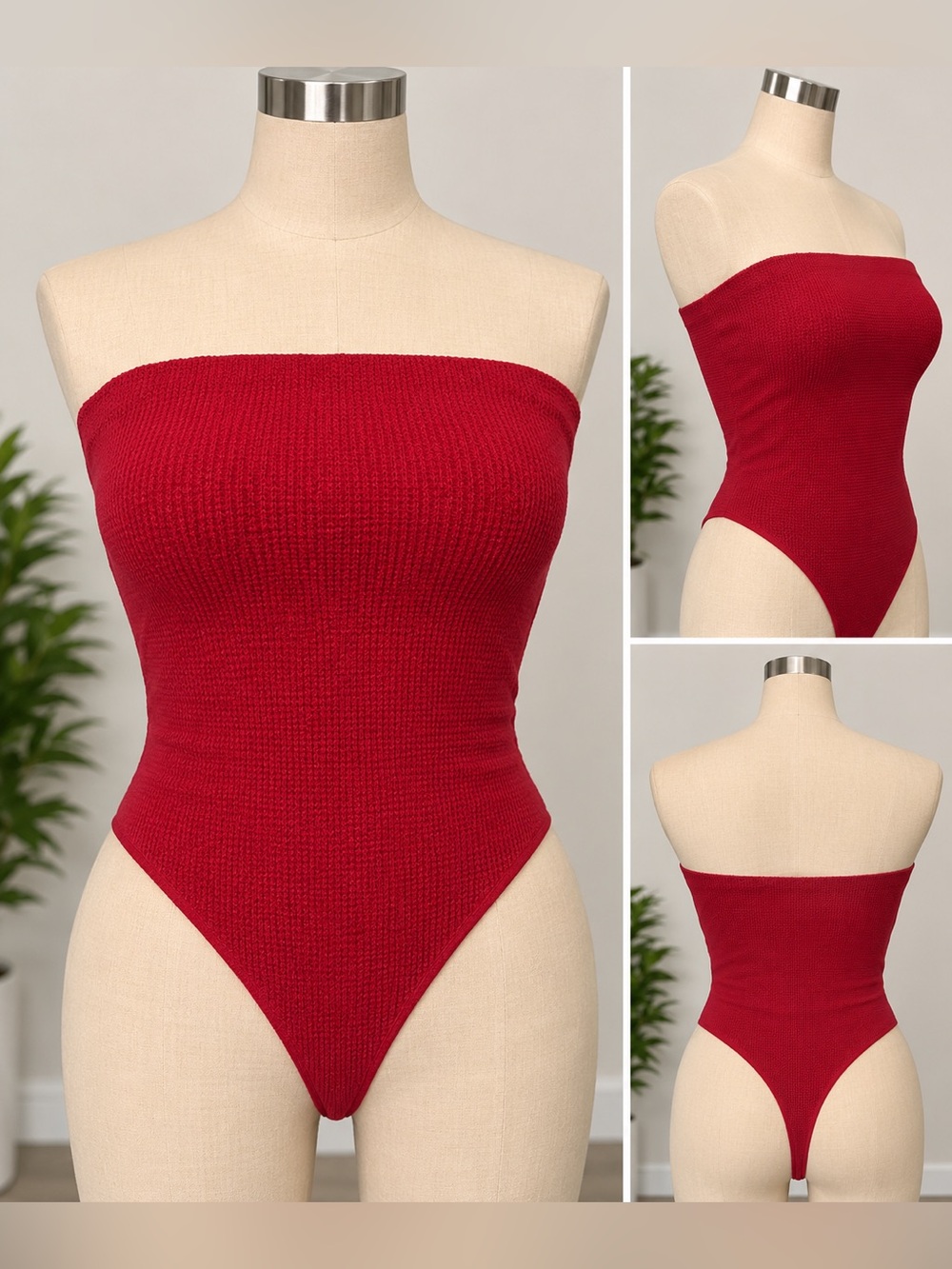 Red one piece bodysuit